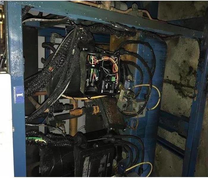 fire damaged electrical panel