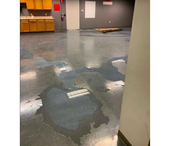 water damage in commercial building
