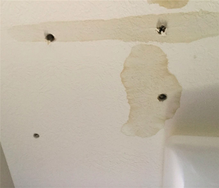 brown spots on white ceiling