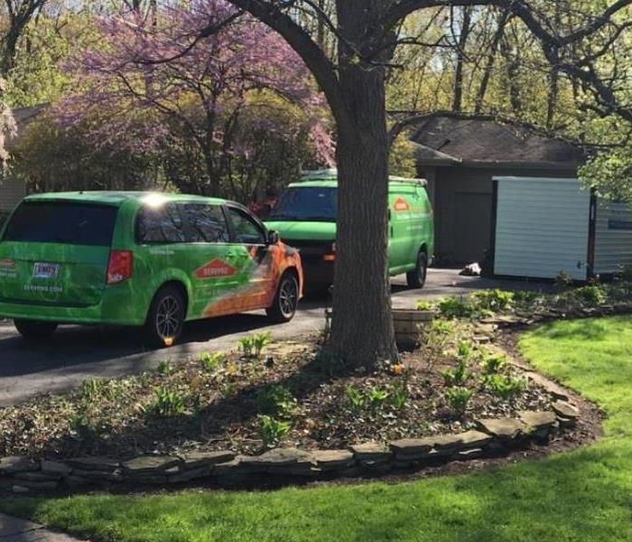 vans outside of residential loss