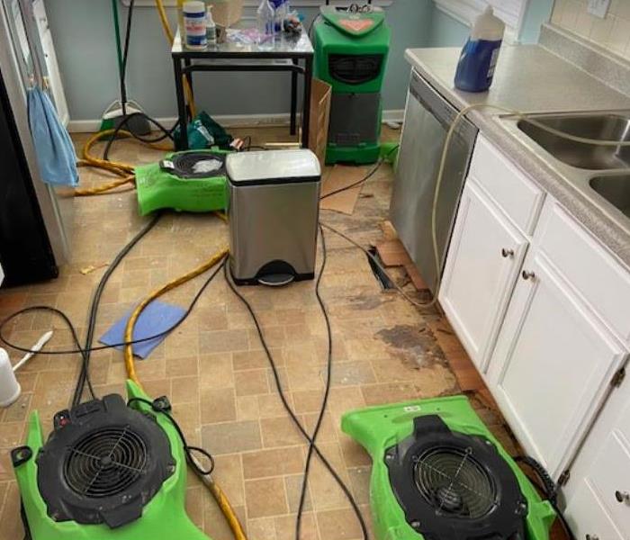 drying equipment in residential kitchen